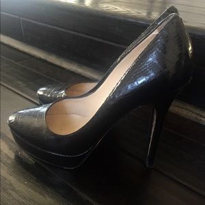Jimmy choo black leather pumps
